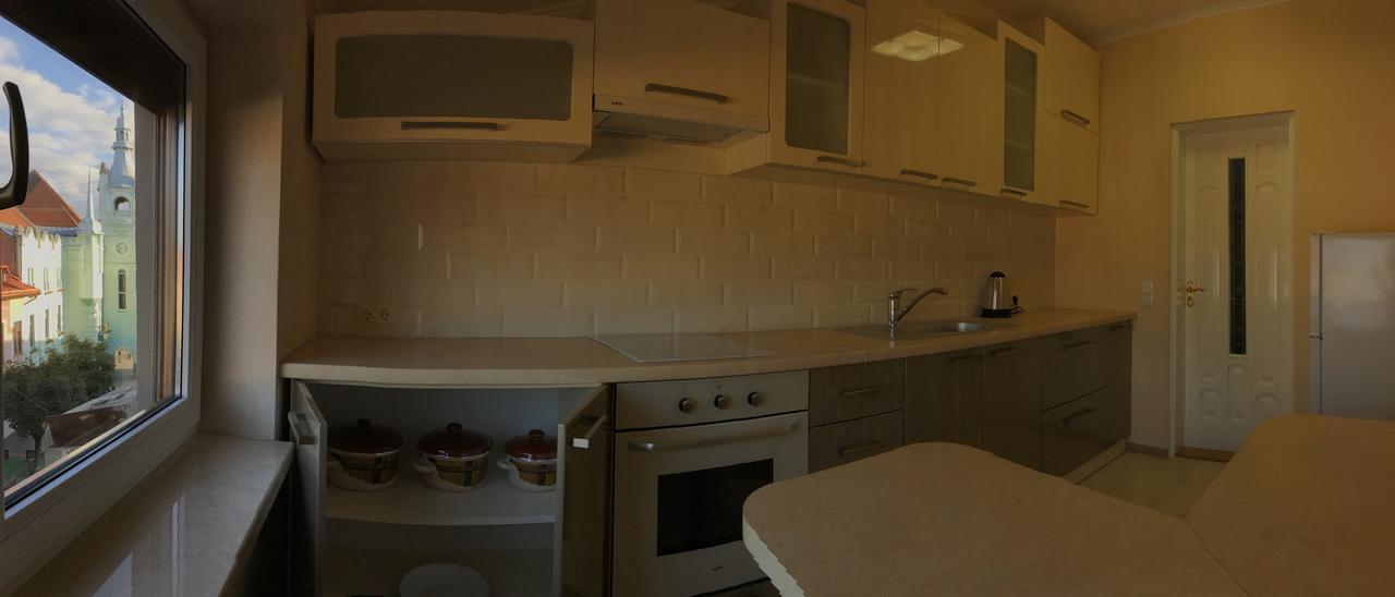 Panoramic View Top Floor Apartment In The City Center Mukacheve Exterior photo